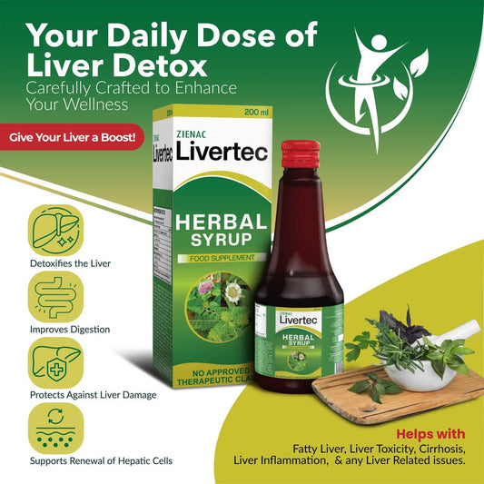 Livertec Herbal Syrup - Natural Liver Detox & Support | 200ml Bottle