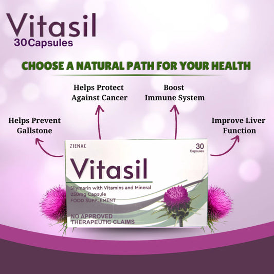 Vitasil Silymarin - Liver Health & Antioxidant Support | Vitamins & Minerals | 30 Capsules